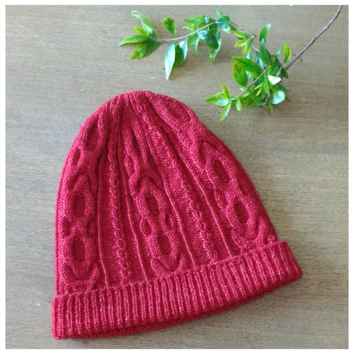 Gorro-Nora Gorro con cables tejido a mano
